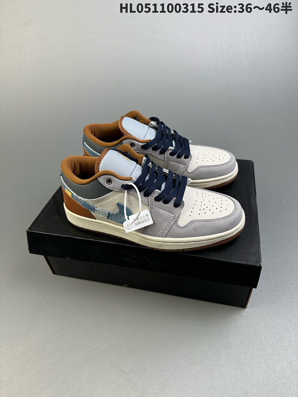 110 Air Jordan 1 Low 低帮 白蓝棕情人节HL051100315 Size:3646半男货号FZ5042-041 女货号FZ5046-041