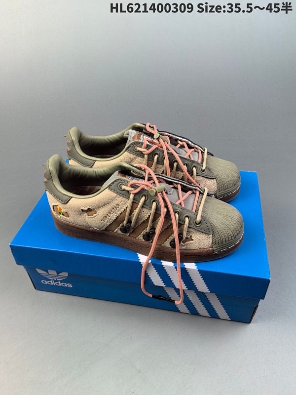 140  阿迪达斯Adidas三叶草 Originals Superstar Pride RM贝壳头系列低帮经典百搭休闲运动板鞋 货号 HQ6340 编码HL621400309 Size:35.5