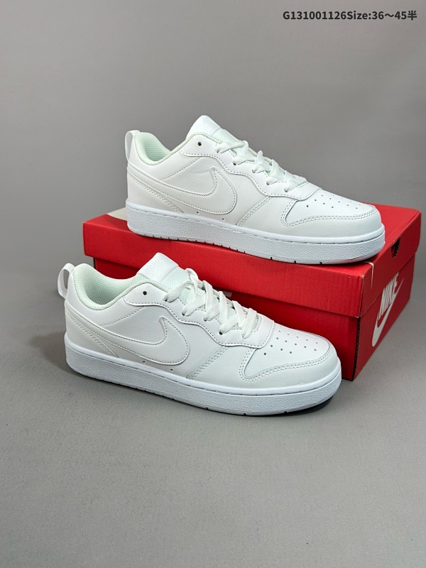 10036-45半 Nike Court Borough Low 低帮百搭透气休闲运动板鞋男女鞋 经典耐用的设计货号BQ5448-100