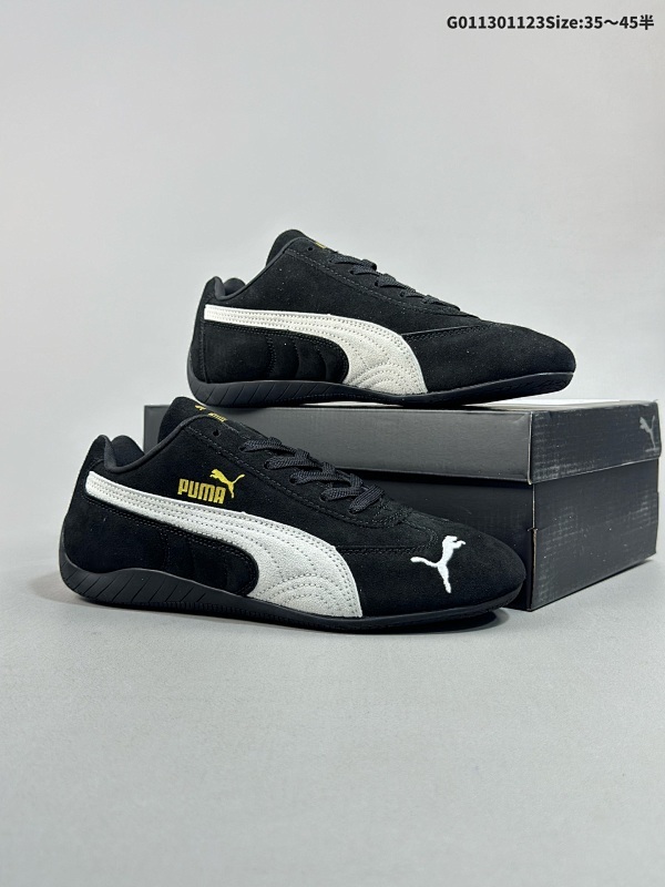 13035.5-45半 PUMA Speedcat OG 彪马 低帮 黑白 男女同款 防滑耐磨低邦训练鞋生活休闲鞋赛车鞋货号398846-01