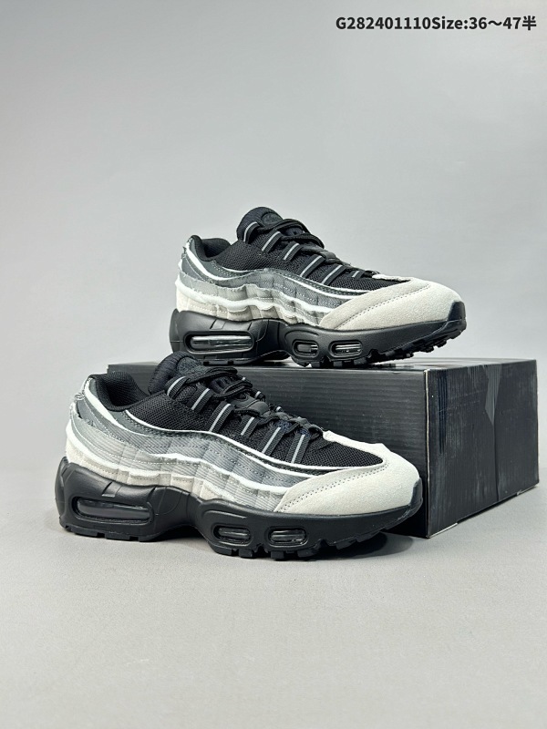 24036-47半 公司级COMME DES GARCONS SHIRT x Nike Air Max 95潮流防滑轻便 低帮 气垫跑步鞋 货号:CU8406-101