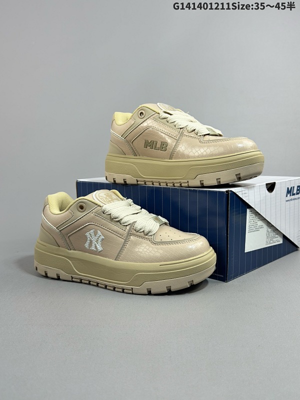 14035.5-45半 MLB Chunky Liner Basic 人气单品学长鞋系列轻量增高厚底百搭休闲运动板鞋 男女轻便胶鞋货号3ASXCWN4N-50BGS