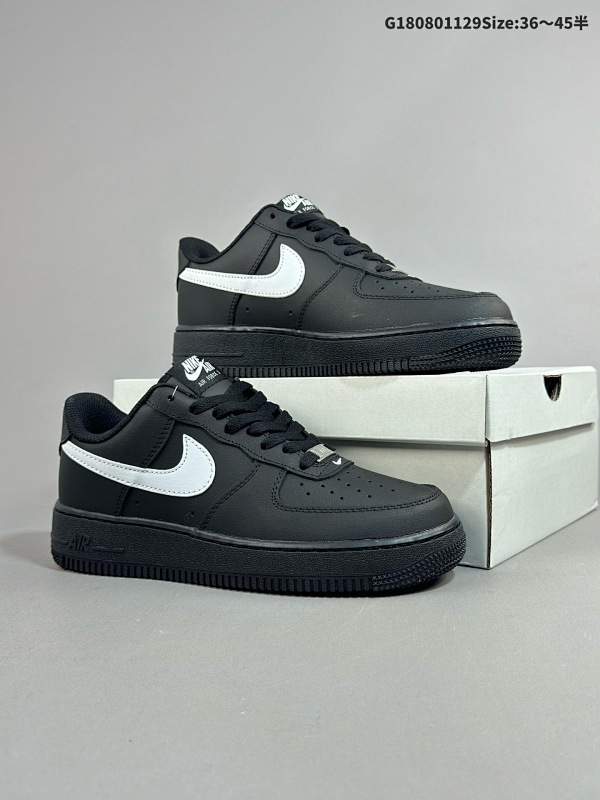 8036-45半 Nike/耐克 空军低帮 男女鞋真标带半码原楦原纸版数据开发版型采用硬质牛剖皮革鞋面材质内置全掌Air Sole气垫货号FZ0627-010