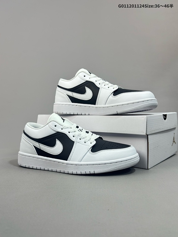 12036-46半 Air Jordan 1 Low "Panda" 低帮 黑白熊猫 AJ1 乔丹1代 aj1 乔1 低邦 黑白熊猫 乔丹篮球鞋系列货号DC0774-100