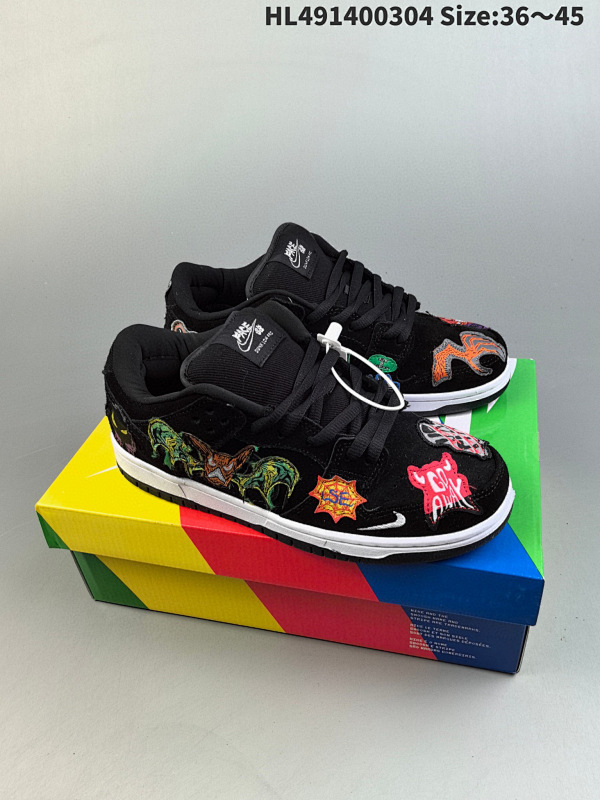 140 Neckface x Nike SB Dunk Low 万圣节 整个鞋身布满各种涂鸦画风的妖魔鬼怪货号DQ4488-001 编码HL491400304 Size:3645