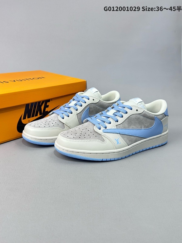 20036-45半 定制球鞋 Louis Vuitton x Travis Scott x Air Jordan 1 Low 路易威登 x AJ1 低帮货号LX1988-101