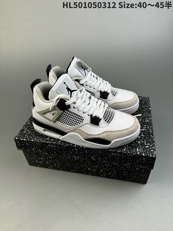 105  Air Jordan 4 Retro "White Thunder" 白雷公 AJ4 乔丹4代 货号FQ8138-001 HL501050312 Size:4045半