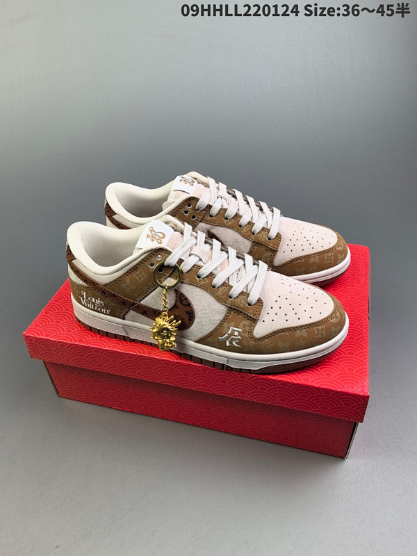 290公司级 头层[定制球鞋]  Louis Vuitton x Nike Dunk09HHLL220124 Size:3645半货号FC1688-184