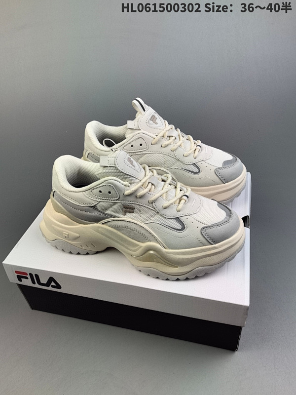 150 公司级Fila Fusion Bianco 2 斐乐潮牌减震防滑耐磨休闲厚底老爹鞋  货号T12W311302FBA  ID:HL061500302 Size3640半