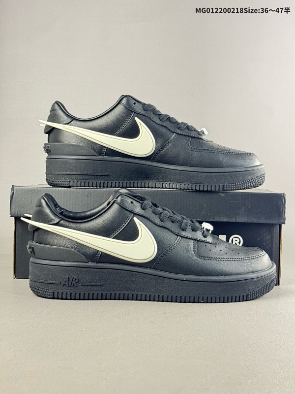 22036-47.5半 AMBUSH x Nike Air force 1 Low 耐克 空军一号 低帮 黑色货号DV3464-001