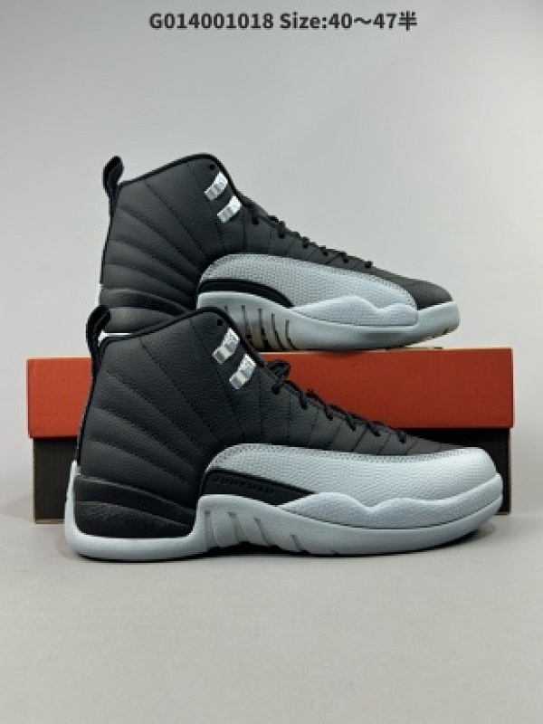 Air Jordan 12 Retro "Black Wolf Grey" 高帮 黑灰 AJ12 乔丹12代 aj12 乔12 高邦 黑狼灰 流感之战 乔丹篮球鞋系列货号CT8013-010
