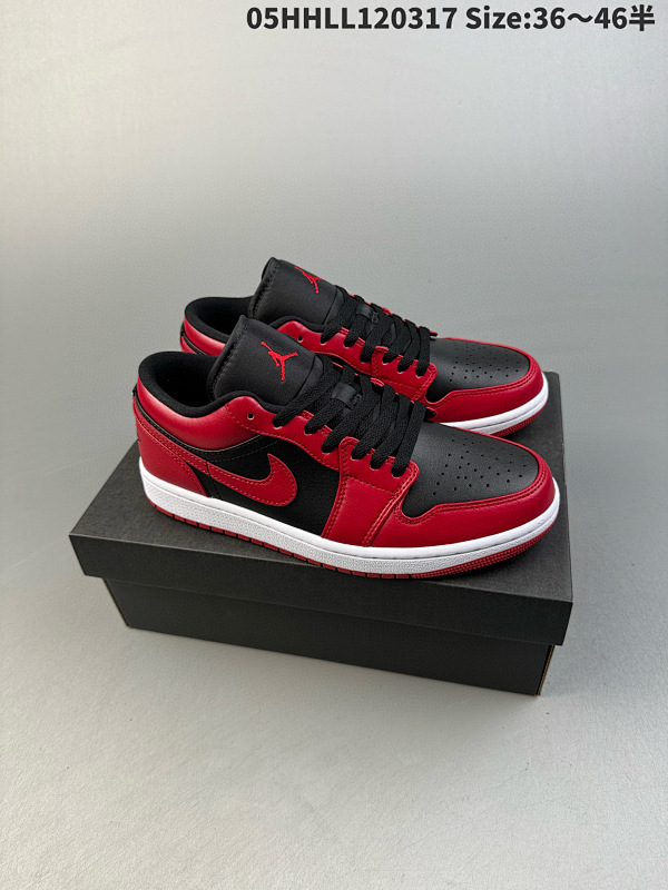 150头层带半码 Air Jordan 1 Low "05HHLL120317 Size:3646半男货号553558-606 女货号553560-606