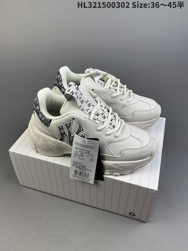 150 MLB老爹鞋 MLB Big Ball Chunky 复古印花 防滑减震 低帮 老爹鞋 男女同款 货号3ASHBWM4NGP001编码HL321500302 Size:3645半