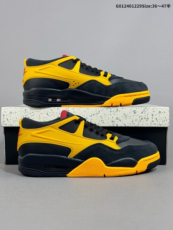 24036-47.5半 Air Jordan 4 RM "Bruce Lee" 重置黑黄红 AJ4 乔丹4代 aj4 乔4 重置黑黄红 乔丹篮球鞋系列货号FQ7939-007