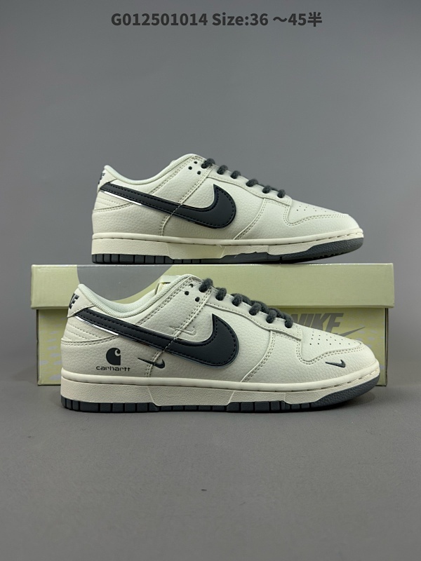 Carhartt x Nike Dunk SB Low 卡哈特 x 耐克 SB 低帮 联名米白灰 定制球鞋鞋身以米白色作为主色调货号SJ1089-006