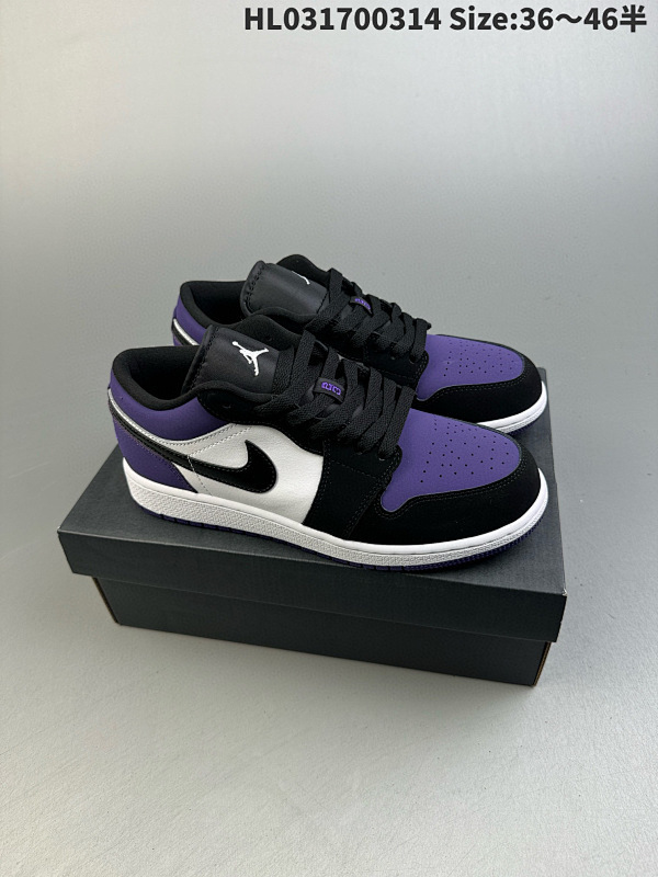 170 头层Air Jordan 1 Low "Covered In PurpleHL031700314 Size:3646半男货号553558-515 女货号553560-515
