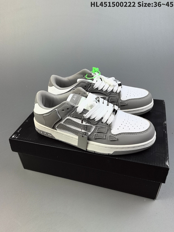 150 Amiri/骨头 采用荔枝纹皮组合贴膜牛剖皮革制成鞋面脚骨饰片采用激光HL451500222 Size:36~45