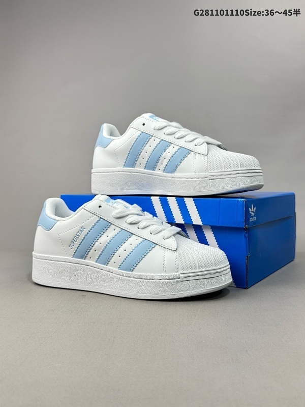 集合11036-45半 真标带半码 Adidas Original Superstar XLG Low 阿迪达斯 低帮 厚底黑白