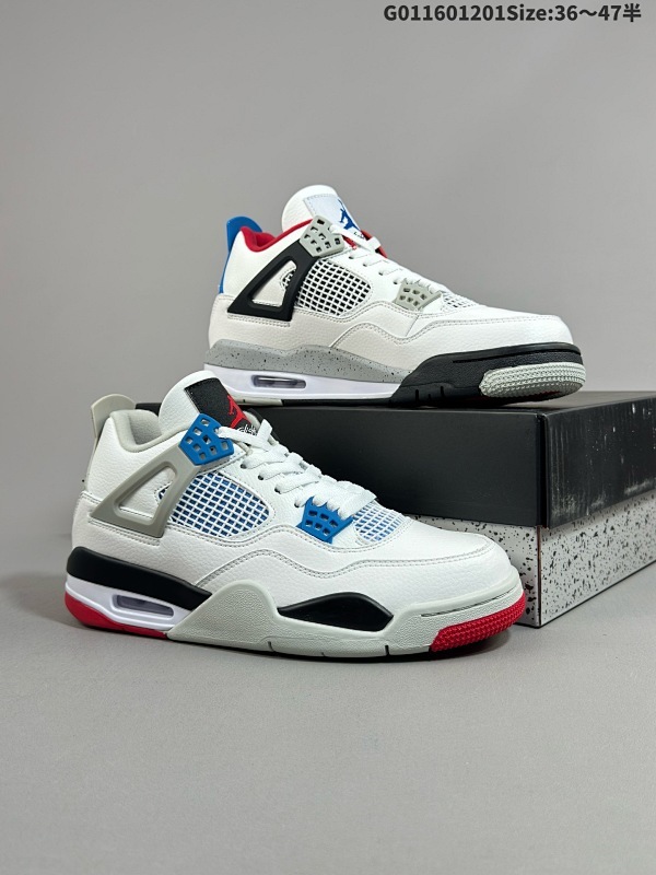 16036-47.5半    Air Jordan 4 Retro SE "What The" 红蓝鸳鸯男货号CI1184-146  女货号408452-146