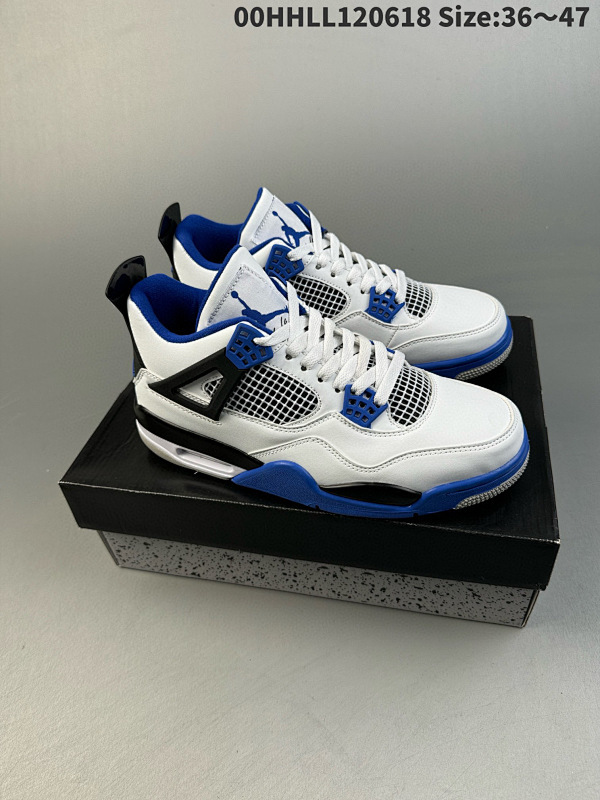 100 Air Jordan 4 Retro "Motorsports" 男货号308497-117  女货号408452-117   00HHLL120618 Size:3647