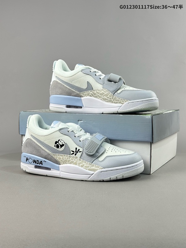 23036-47.5半 特殊大礼盒[定制球鞋]  Air Jordan Legacy 312 Low "Glacier Blue" 低帮 涂鸦闪电海盐蓝 AJ312货号HQ1190-101