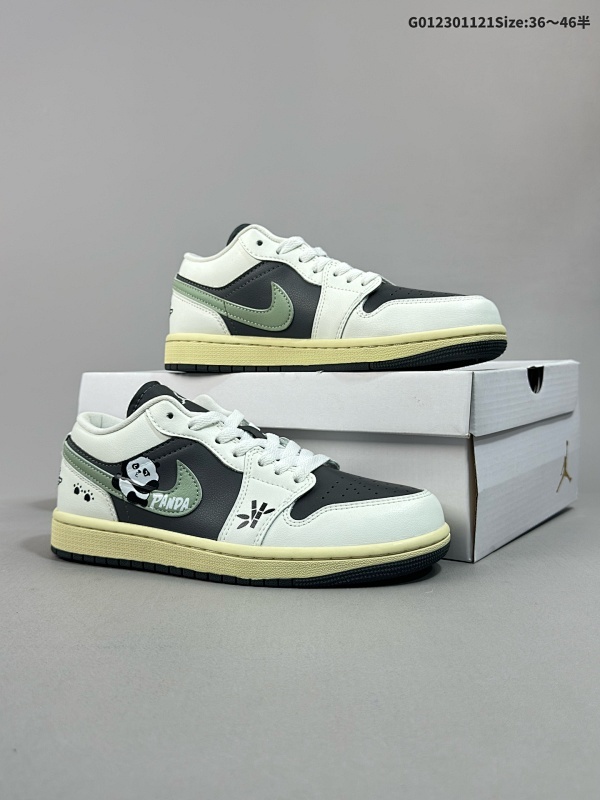 23036-46半独家首发 独一无二 Jordan Air Jordan 1 "嘟嘴熊猫" 星之禾 特殊手绘 官方原版原盒双重盒中盒 货号DC0774-001