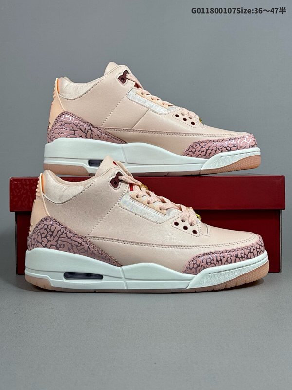 18036-47.5半 Air Jordan 3 Valentine's Day WMNS 浅粉情人节 AJ3 乔丹3代 aj3 乔3 粉红 乔丹篮球鞋系列货号HJ0178-600