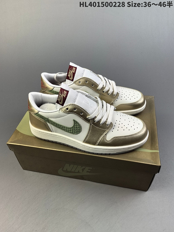 150 Air Jordan 1 Low "Chinese New Year" 低帮 龙年限定 白绿 货号FQ6593-100HL401500228 Size:3646半