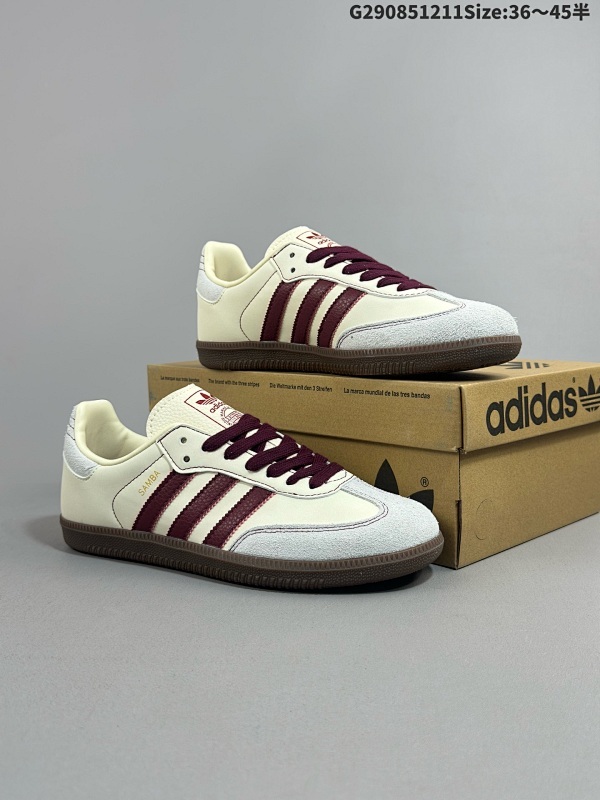 8536-45半 阿迪达斯三叶草Adidas Originals Samba OG桑巴舞系列绅士德训足球风百搭低帮休闲运动板鞋 货号:IG1987