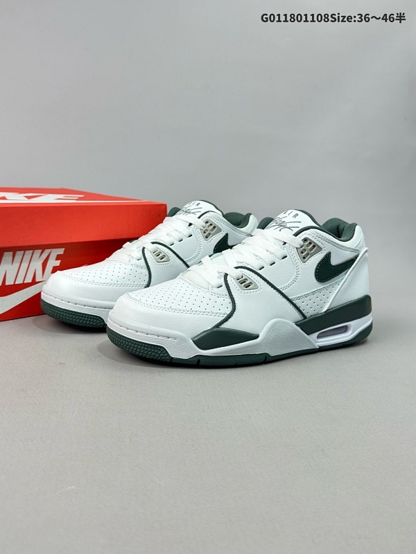 18036-46半 真标带半码 Nike Air Flight 89 Low "Gorge Green" 耐克 89兄弟款 低帮 白绿 男女同款货号FQ8256-101