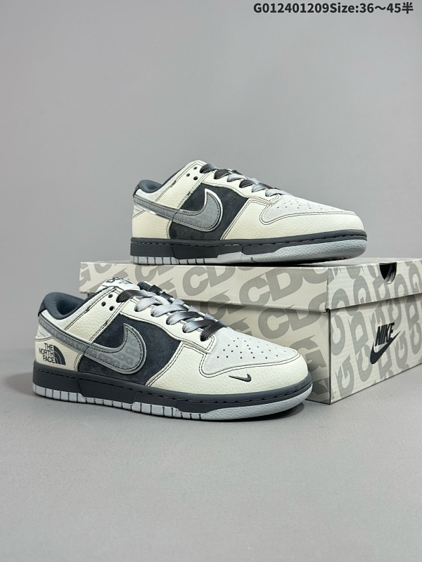 24036-45半 定制球鞋 The North Face x Nike Dunk SB Low 北面 x 耐克 SB 低帮 联名灰白黑 货号XX3168-202