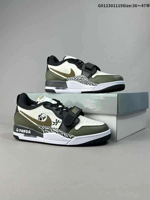 23036-47.5半 特殊大礼盒[定制球鞋]  Air Jordan Legacy 312 低帮 墨竹熊猫 货号CD7069-120