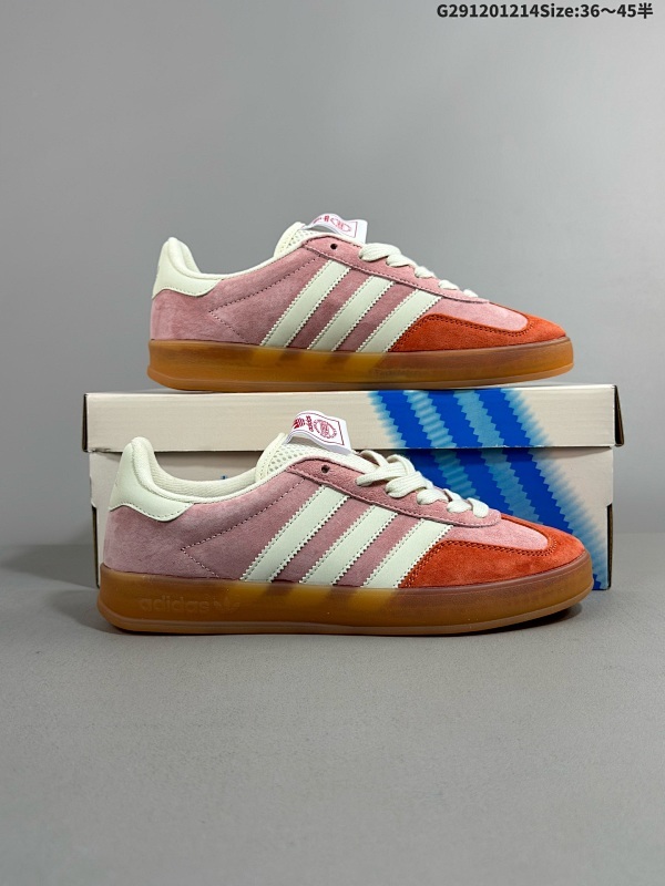 12036-45半 公司级adidas Originals GAZELLE INDOOR W三叶草休闲防滑耐磨低帮板鞋 鞋头出色设计货号:IH8543