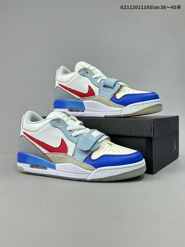 12036-45半 三合一最强合体多种新配色回归!耐克Nike Air Jordan Legacy 312 LowWhite/Grey Fog/Blue/Red货号:FN8902-161