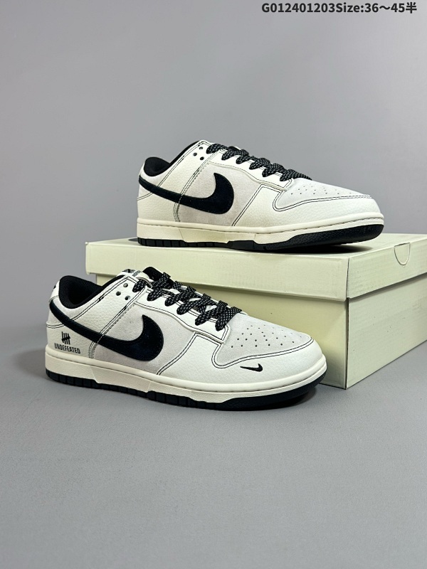 25036-45半 定制球鞋 Undefeated x Nike Dunk SB Low Und x 耐克 SB 低帮 联名灰白黑货号BB7518-004