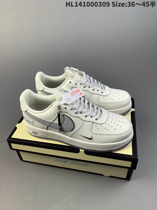 100 真标耐克Nike Air Force 1 Low  空军一号低帮百搭休闲运动板鞋ID:HL141000309 Size:3645半货号BM1996-099
