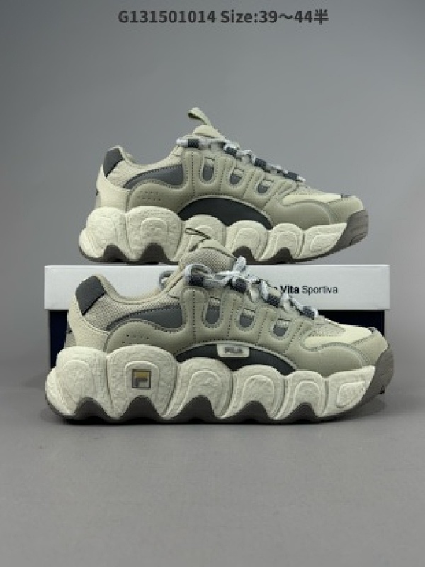 公司级FILA斐乐 冬季新款老爹鞋 休闲鞋厚底面包鞋运动鞋 货号:F12M441102FAS