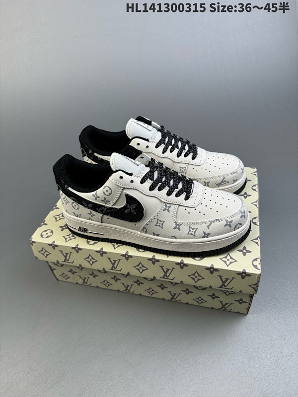 130 Nike Air Force1  全新配色空军低帮 LV #原楦头原纸板  打造纯正空军版型货号:LU0251-135  HL141300315 Size:3645半