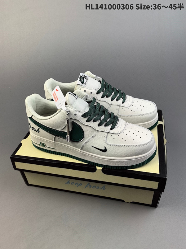 100 耐克Nike Air Force 1 Low  空军一号低帮百搭休闲运动板鞋货号BM1996-033 编码HL141000306 Size:3645半