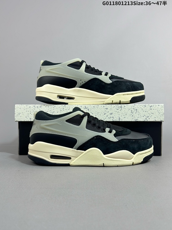 18036-47.5半 Air Jordan 4 RM "Black Sail" 重置黑白 AJ4 乔丹4代 aj4 乔4 重置黑白 乔丹篮球鞋系列货号FQ7939-006