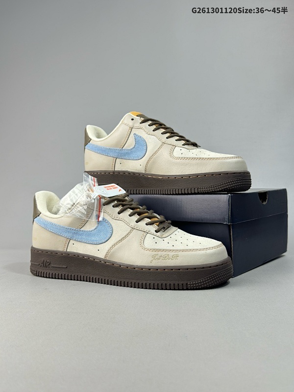 13036-45半 公司级 AF1耐克 Nike Air Force 1 07 Low 空军一号 厚底增高百搭运动板鞋 原楦头原纸板 打造纯正空军版型货号HQ3458-142
