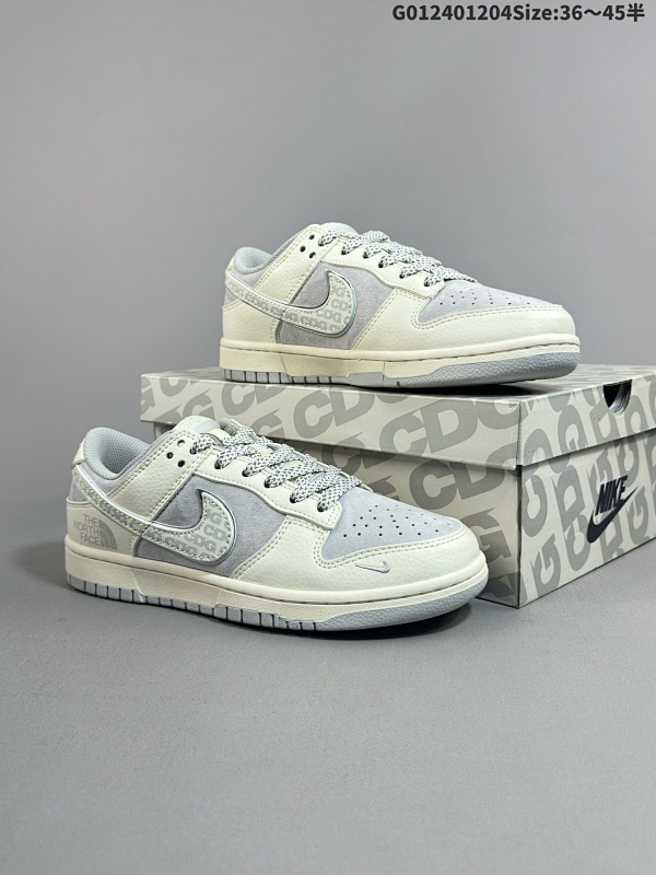 25036-45半 定制球鞋 The North Face x Nike Dunk SB Low 北面 x 耐克 SB 低帮 联名米白灰货号BB7518-005