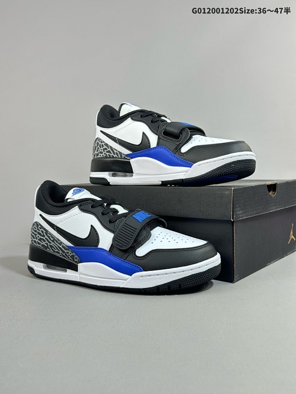 20036-47.5半  Air Jordan Legacy 312 Low 低帮 黑白蓝 AJ312男货号CD7069-114 女货号CD9054-114