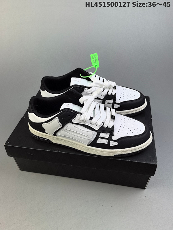 150 Amiri/骨头 采用荔枝纹皮组合贴膜牛剖皮革制成鞋面脚骨饰片采HL451500127 Size:3645