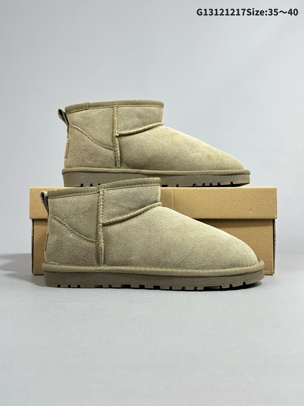 12035-40 迷你短靴 UGG2023秋冬新款 女士经典迷你厚底短筒靴特别款宋妍霏周冬雨明星同款 原单A级羊皮毛一体保暖性极强