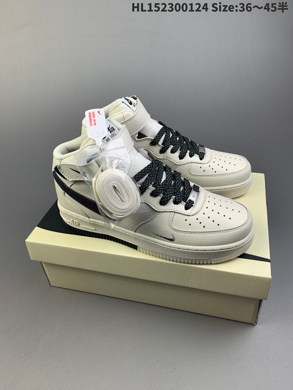 230  官方爆款定制 公司级Nike Air Force 1 MID 米绿双色底 满天星空军一号HL152300124 Size:3645半 货号XL0236-235