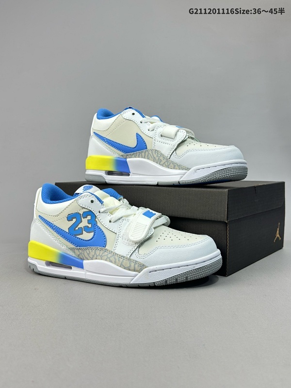 12036-45半 三合一最强合体多种新配色回归!耐克Nike Air Jordan Legacy 312 LowWhite/Grey Fog/Blue/Red货号:FJ7223-141