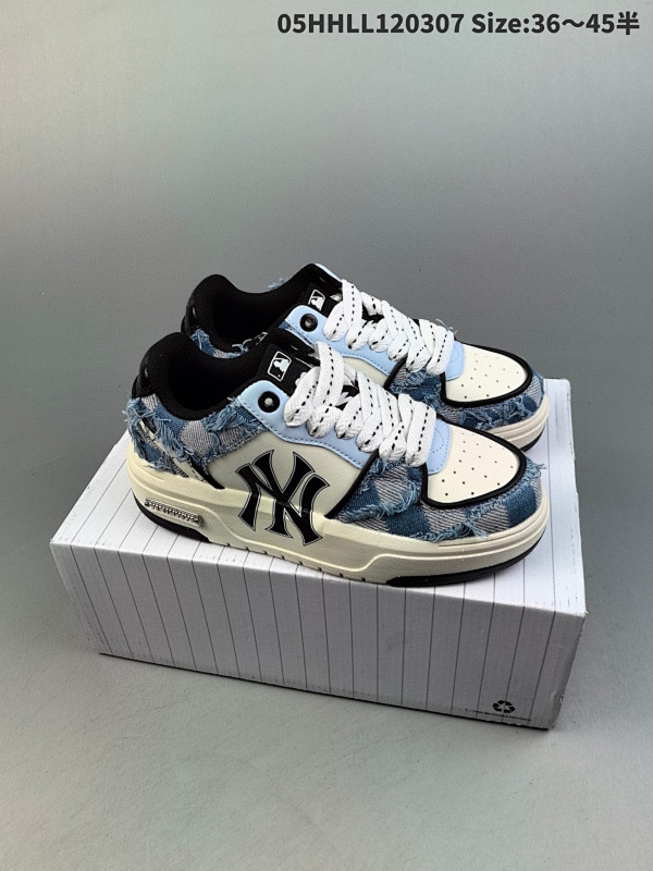 150  多版本[定制球鞋]  MLB 低帮 西部牛仔黑 纽约洋基队西部牛仔米黑 货号3ASXCA12N-50WHS05HHLL120307 Size:3645半