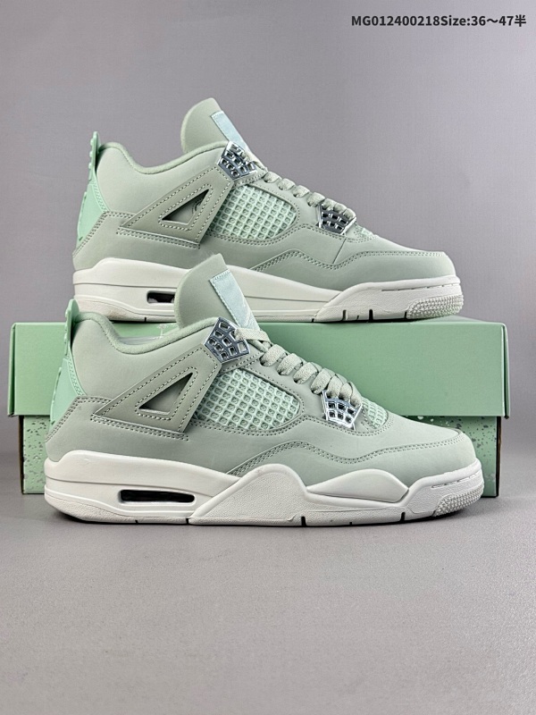 24036-47.5半 Air Jordan 4 Retro "Seafoam" 绿色 AJ4 乔丹4代 aj4 乔4 乔丹4 绿银色货号HV0823-003