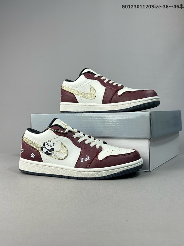 23036-46半独家首发 独一无二 Jordan Air Jordan 1 "嘟嘴熊猫" 星之禾 特殊手绘 官方原版原盒双重盒中盒 货号FJ5735-100